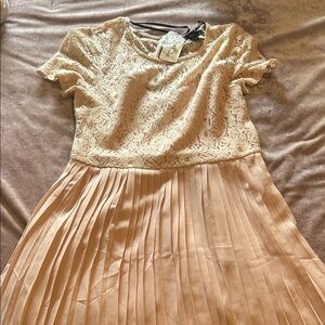 Elegant Lace Pink Dress